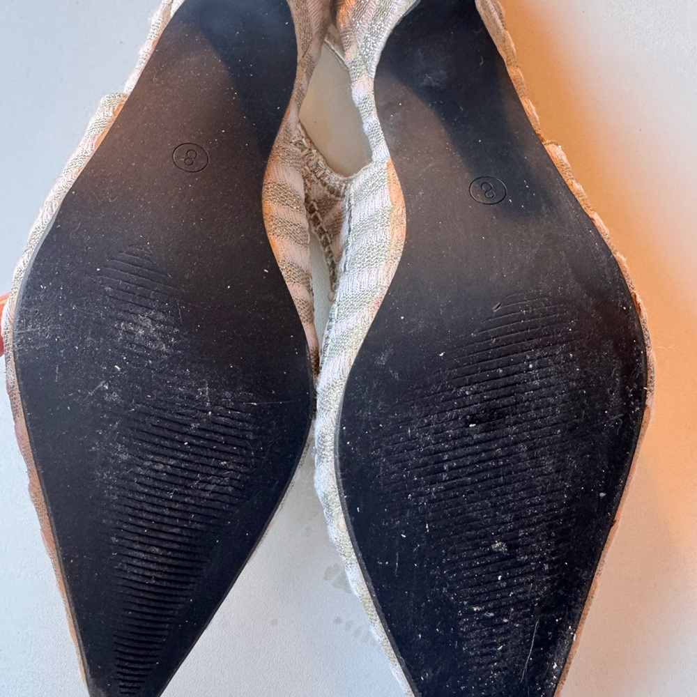 Vintage John Fashion Beaded Slingback Heels - Picture 5 of 8